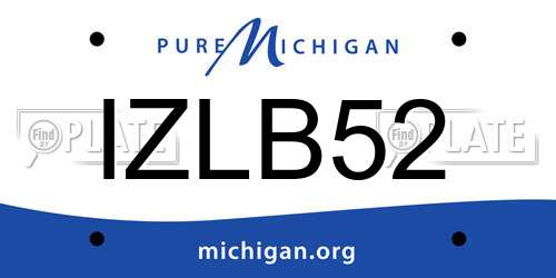 IZLB52 Michigan License Plate