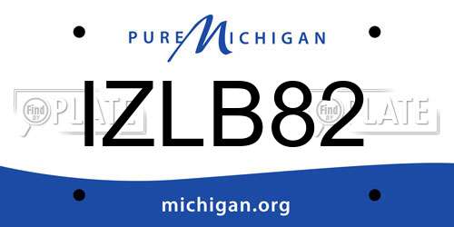 IZLB82 Michigan License Plate