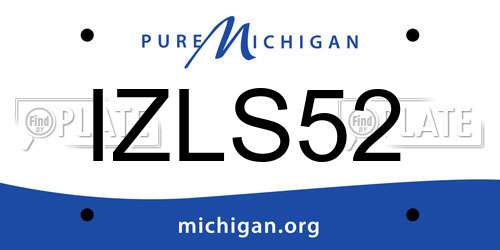 IZLS52 Michigan License Plate