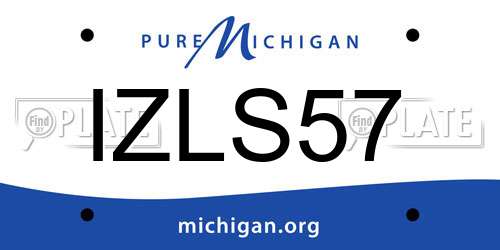 IZLS57 Michigan License Plate