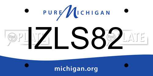 IZLS82 Michigan License Plate