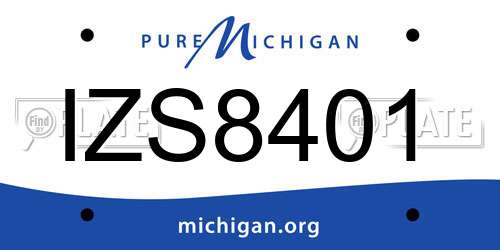 IZS8401 Michigan License Plate