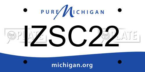 IZSC22 Michigan License Plate