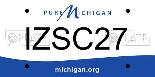 IZSC27 Michigan License Plate