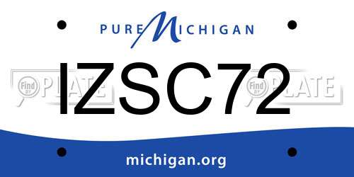 IZSC72 Michigan License Plate