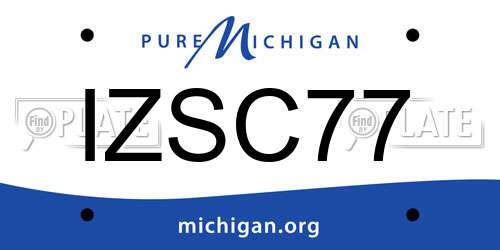 IZSC77 Michigan License Plate