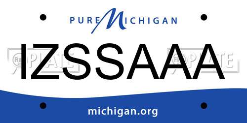IZSSAAA Michigan License Plate