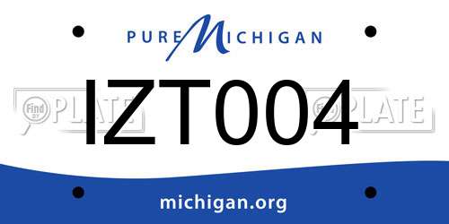 IZT004 Michigan License Plate