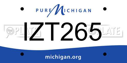 IZT265 Michigan License Plate