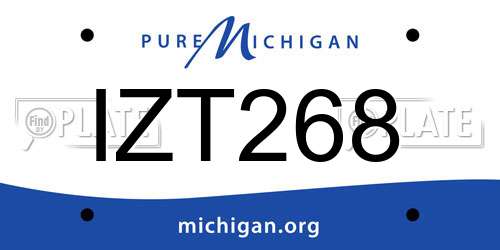 IZT268 Michigan License Plate