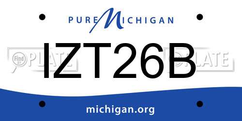IZT26B Michigan License Plate