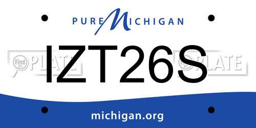 IZT26S Michigan License Plate