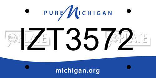 IZT3572 Michigan License Plate