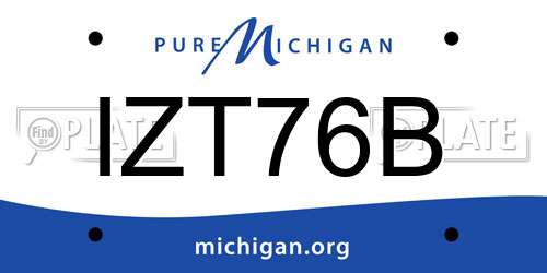 IZT76B Michigan License Plate