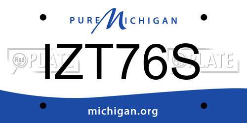 IZT76S Michigan License Plate