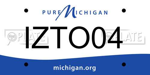 IZTO04 Michigan License Plate