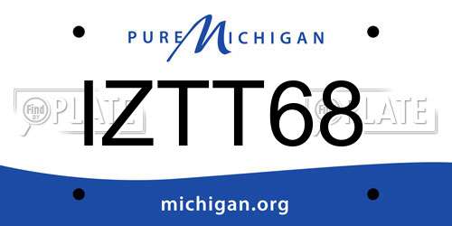 IZTT68 Michigan License Plate