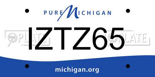 IZTZ65 Michigan License Plate
