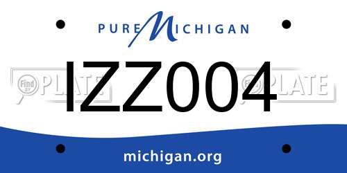 IZZ004 Michigan License Plate