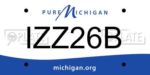 IZZ26B Michigan License Plate