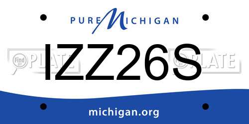 IZZ26S Michigan License Plate
