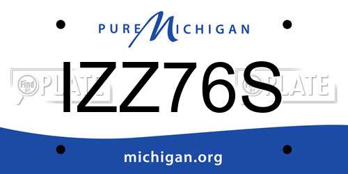 IZZ76S Michigan License Plate