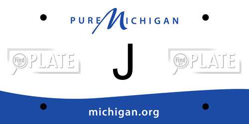 J Michigan License Plate