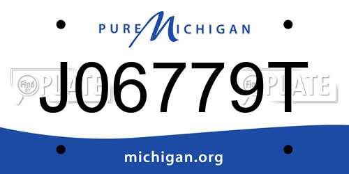 J06779T Michigan License Plate