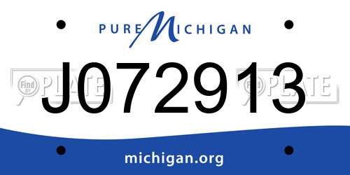 J072913 Michigan License Plate