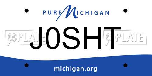 J0SHT Michigan License Plate