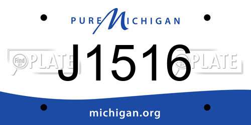 J1516 Michigan License Plate