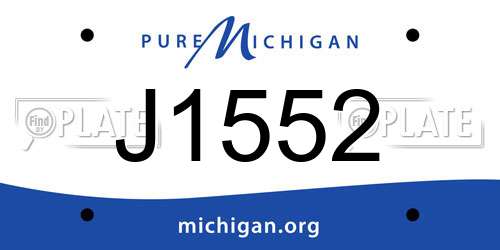 J1552 Michigan License Plate
