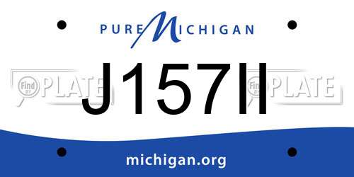 J157II Michigan License Plate