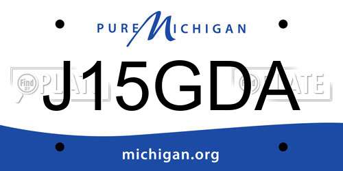 J15GDA Michigan License Plate