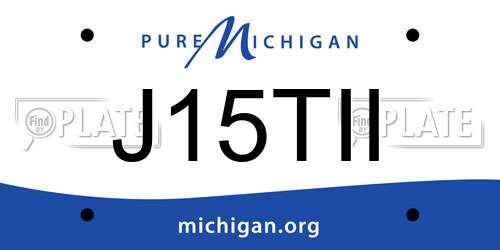 J15TII Michigan License Plate