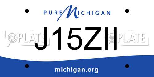J15ZII Michigan License Plate