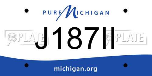 J187II Michigan License Plate