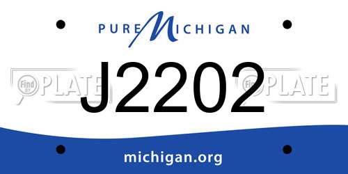 J2202 Michigan License Plate