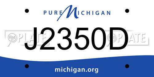 J2350D Michigan License Plate