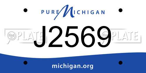 J2569 Michigan License Plate
