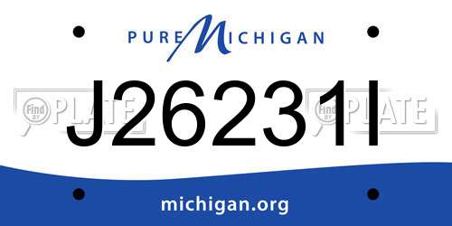 J26231I Michigan License Plate