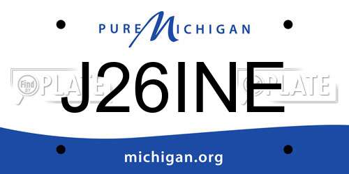 J26INE Michigan License Plate