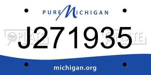J271935 Michigan License Plate