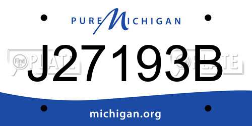 J27193B Michigan License Plate