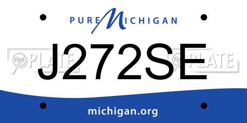 J272SE Michigan License Plate