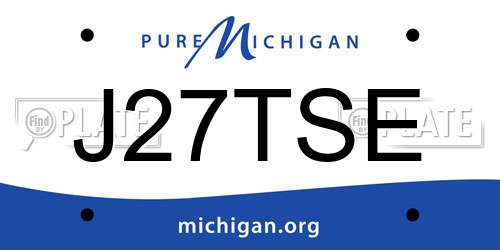 J27TSE Michigan License Plate