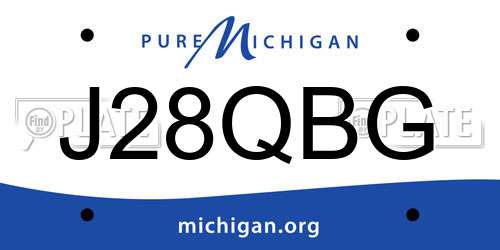 J28QBG Michigan License Plate