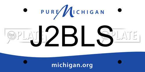 J2BLS Michigan License Plate