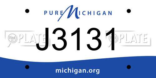 J3131 Michigan License Plate