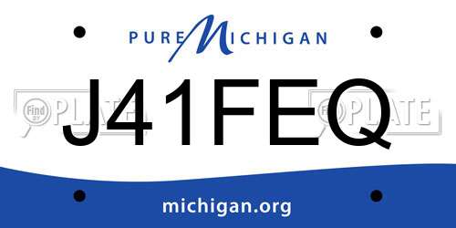 J41FEQ Michigan License Plate